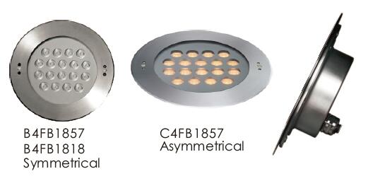 C4FB1857 C4FB1818 RGB Kısılabilir Gömme Sualtı LED Işıkları SUS316 Paslanmaz Çelik Korozyon Önleyiciden Yapılmıştır 1