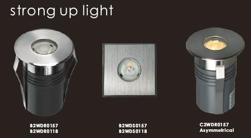 2W / 3W / SMD Pürüzsüz Yüzey Işığı Kare Ön Halkalı LED Yer Altı Işığı 4